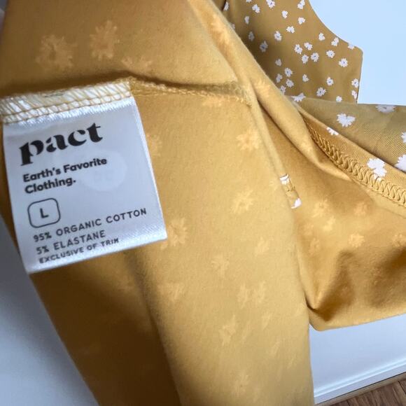 Pact Sleeveless Fit And Flare Midi Dress Womens Large Mustard Floral Pockets - Picture 10 of 11